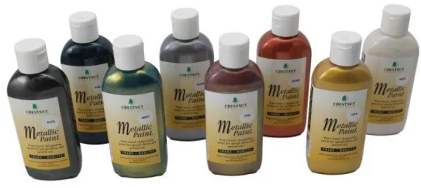 Chestnut Metallinen Akryylimaali 100 ml - Valkoinen