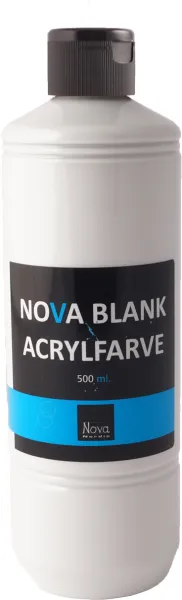 Kirkas akryylimaali Nova 500 ml. Valkoinen